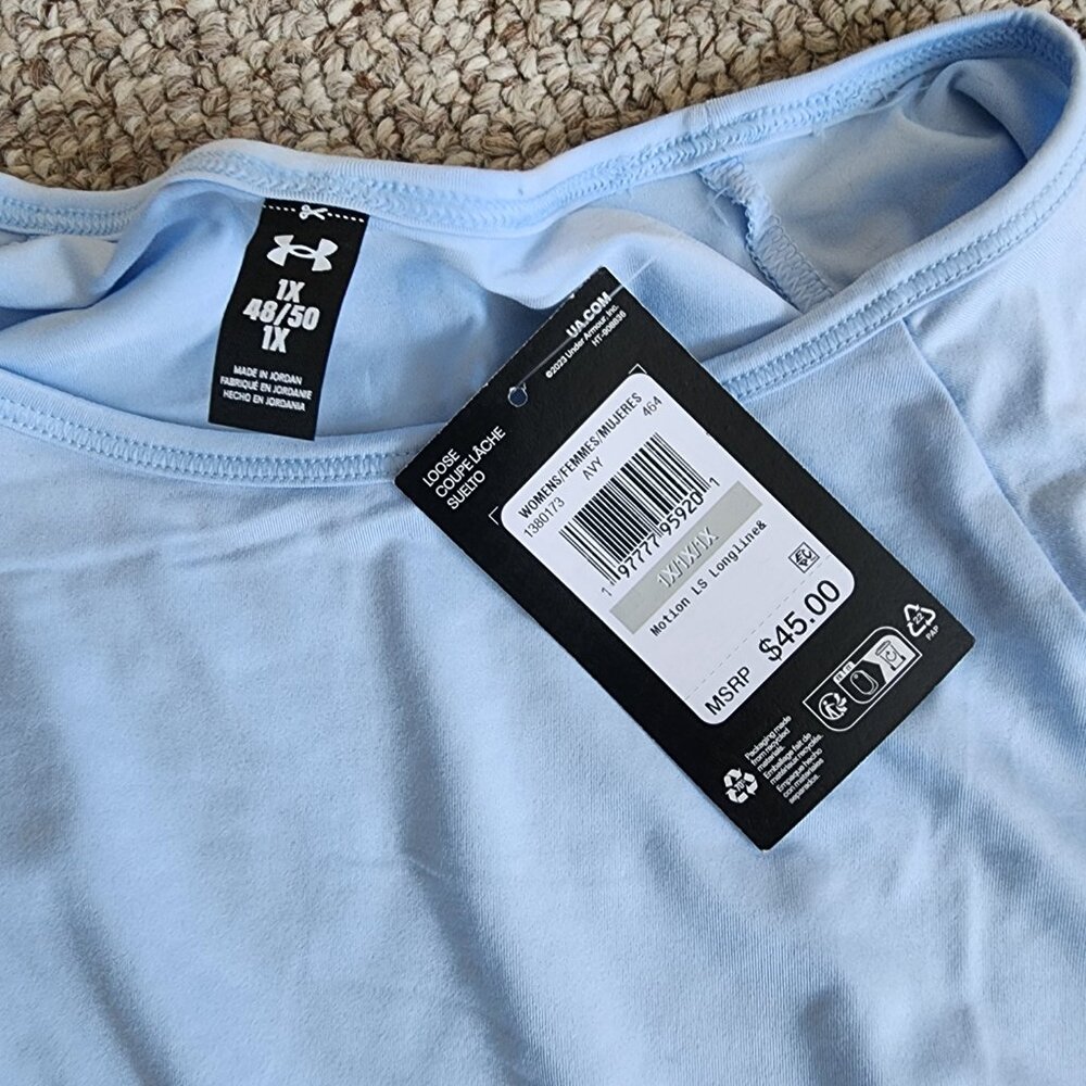 NWT Under Armour Women's UA Motion Longline Long Sleeve Tee Size 1X - Picture 6 of 11
